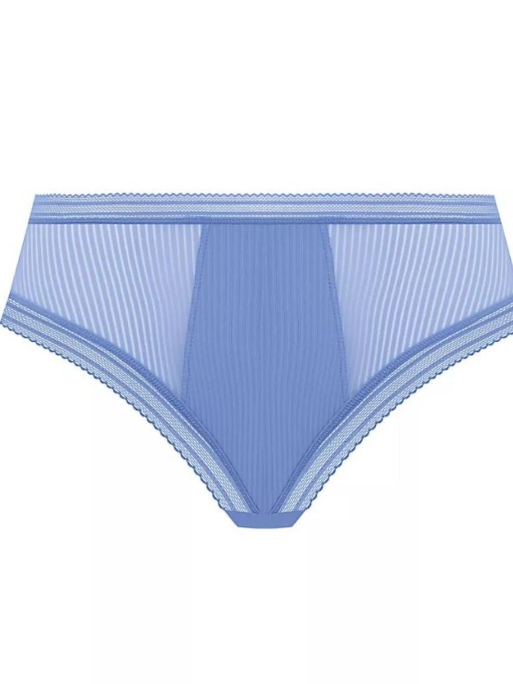 Fantasie Fusion Brief Panty Sapphire blue striped meshed ruched back SM new tags